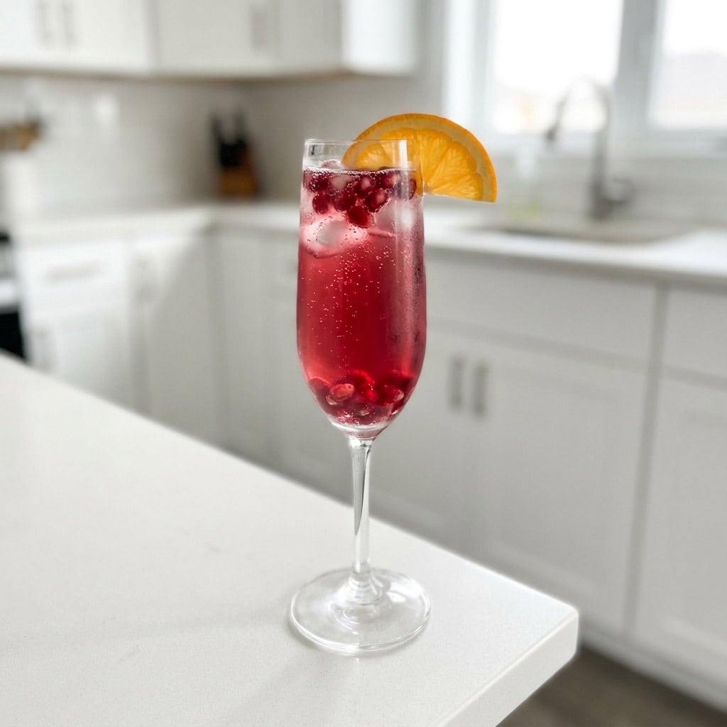 Pomegranate Champagne Punch Cocktail Recipe