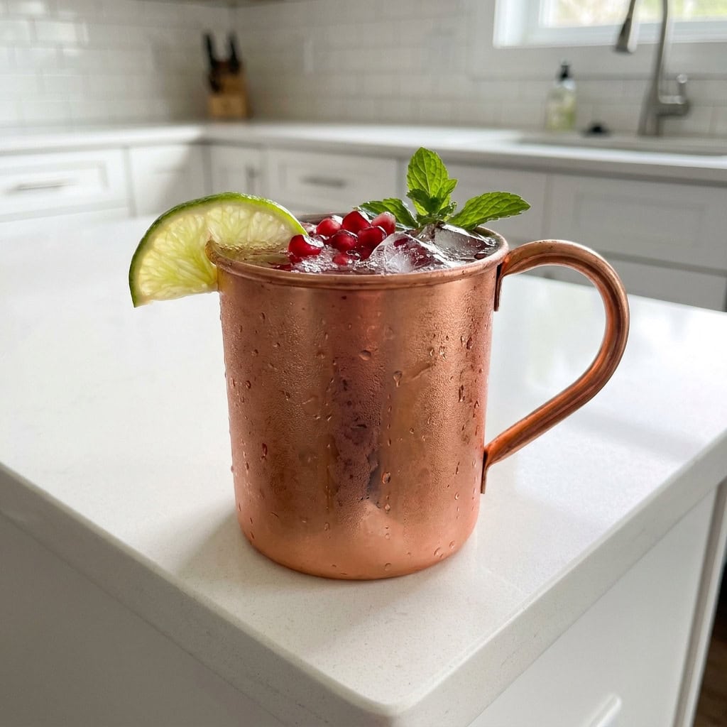 Pomegranate Mule With Ginger Beer Cocktail Recipe
