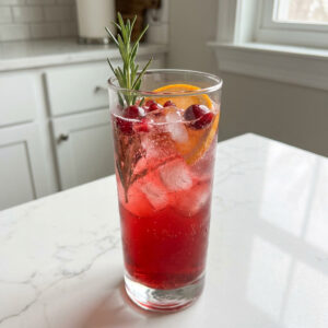 Pomegranate Rosemary Punch Mocktail Recipe