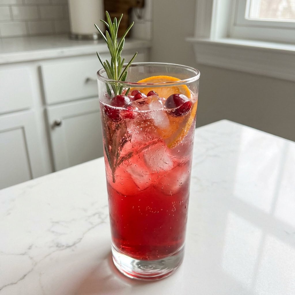 Pomegranate Rosemary Punch Mocktail Recipe