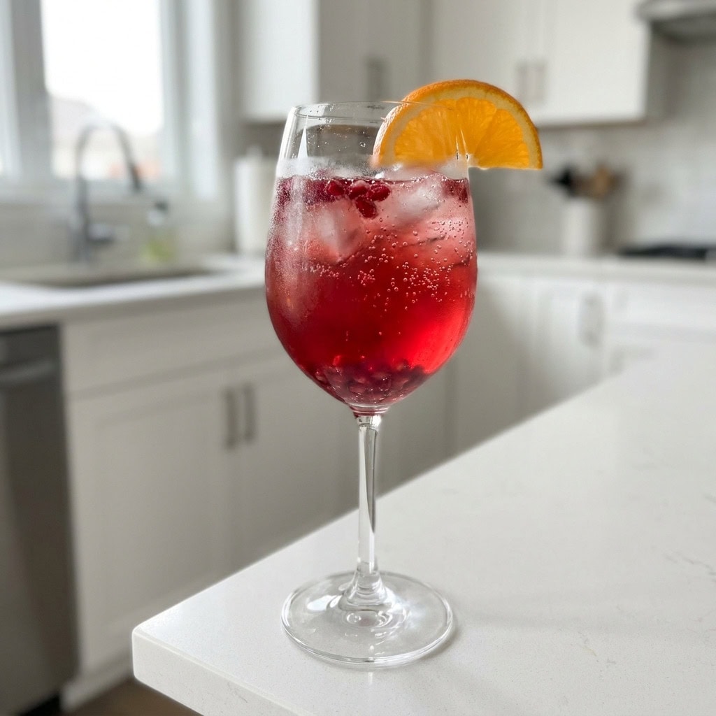 Pomegranate Spritz Sparkle Cocktail Recipe