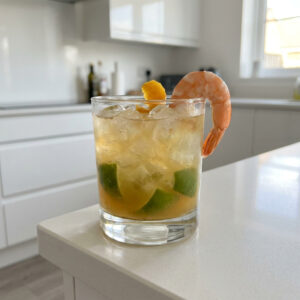 Prawn Caipirinha With Orange Zest Cocktail Recipe