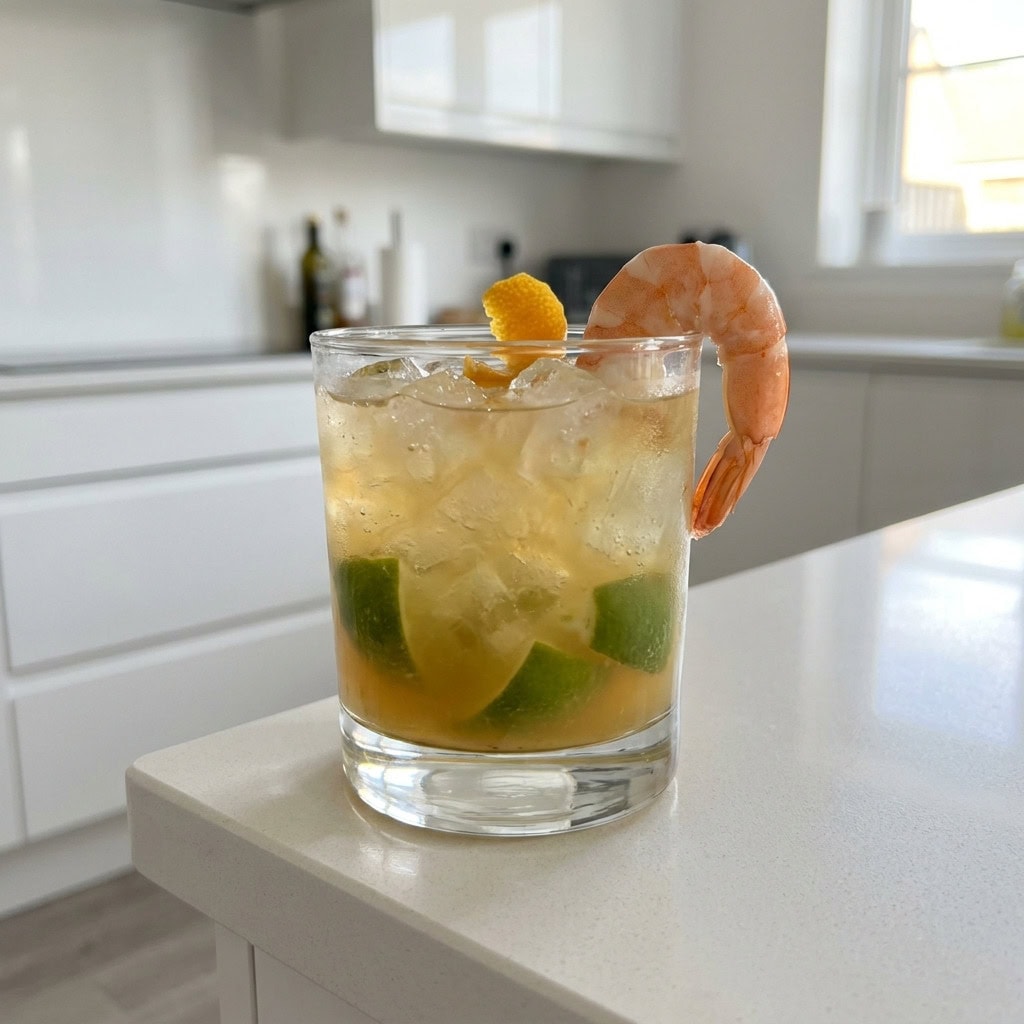 Prawn Caipirinha With Orange Zest Cocktail Recipe