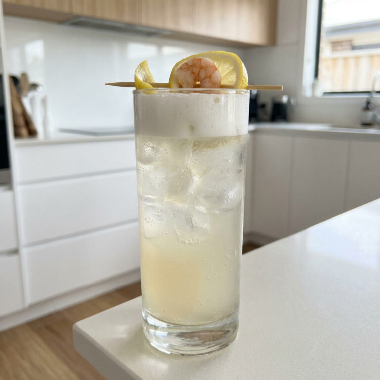 Prawn-Infused Gin Fizz Cocktail Recipe