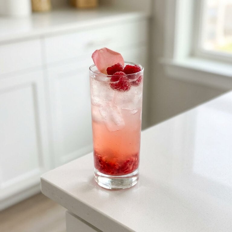 Raspberry Rose Gin Fizz Cocktail Recipe
