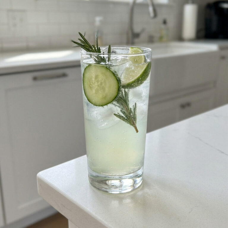 Rosemary Cucumber Gin Cooler Cocktail Recipe