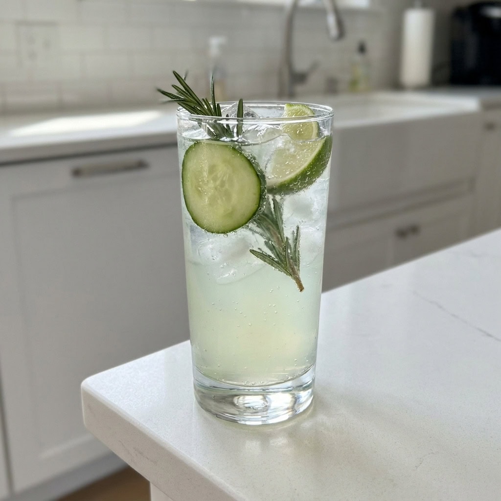 Rosemary Cucumber Gin Cooler Cocktail Recipe