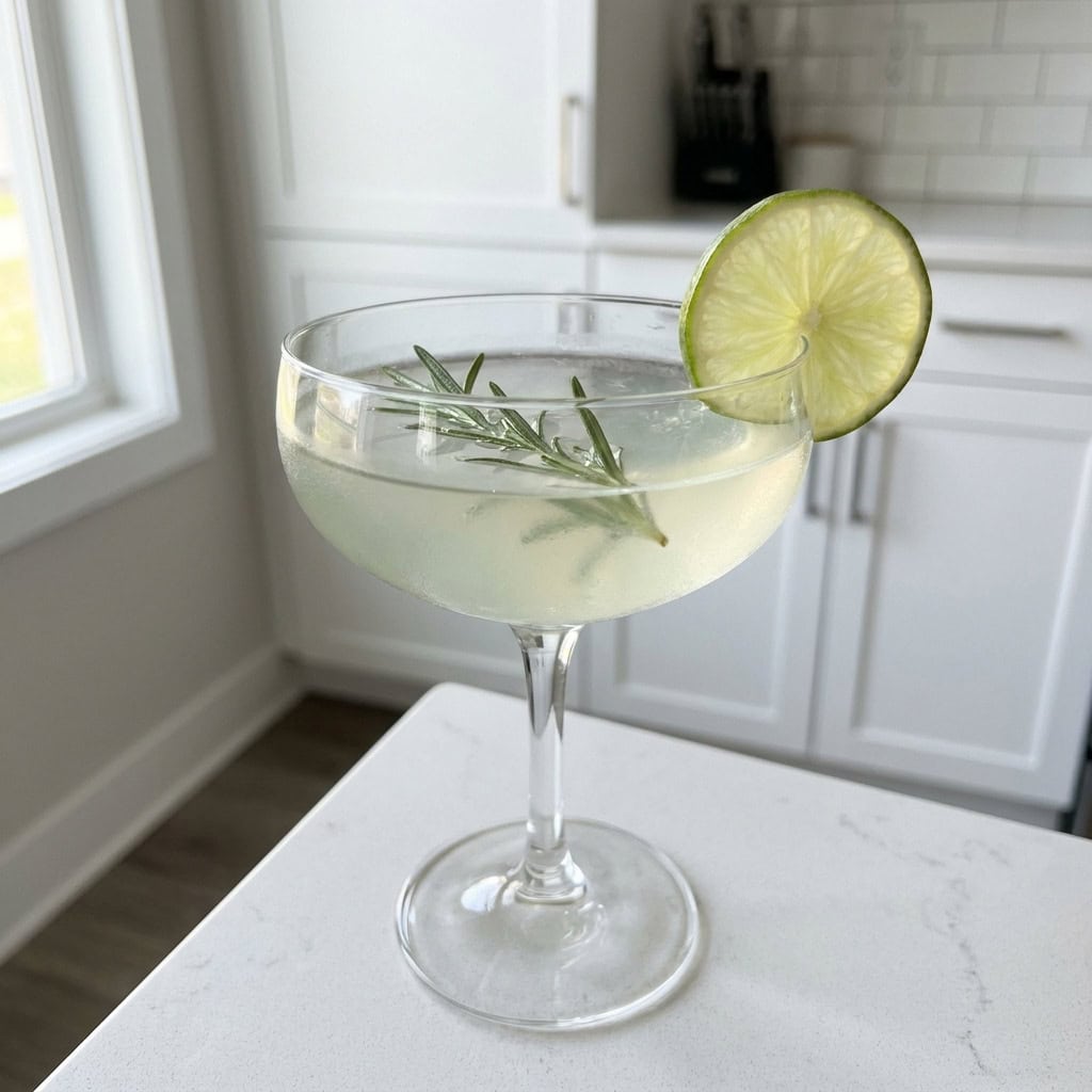 Rosemary Elderflower Gimlet Cocktail Recipe