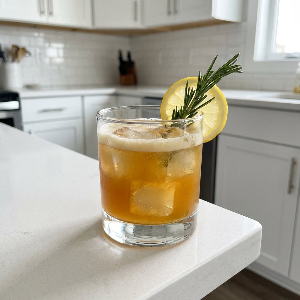 Rosemary Maple Whiskey Sour Cocktail Recipe
