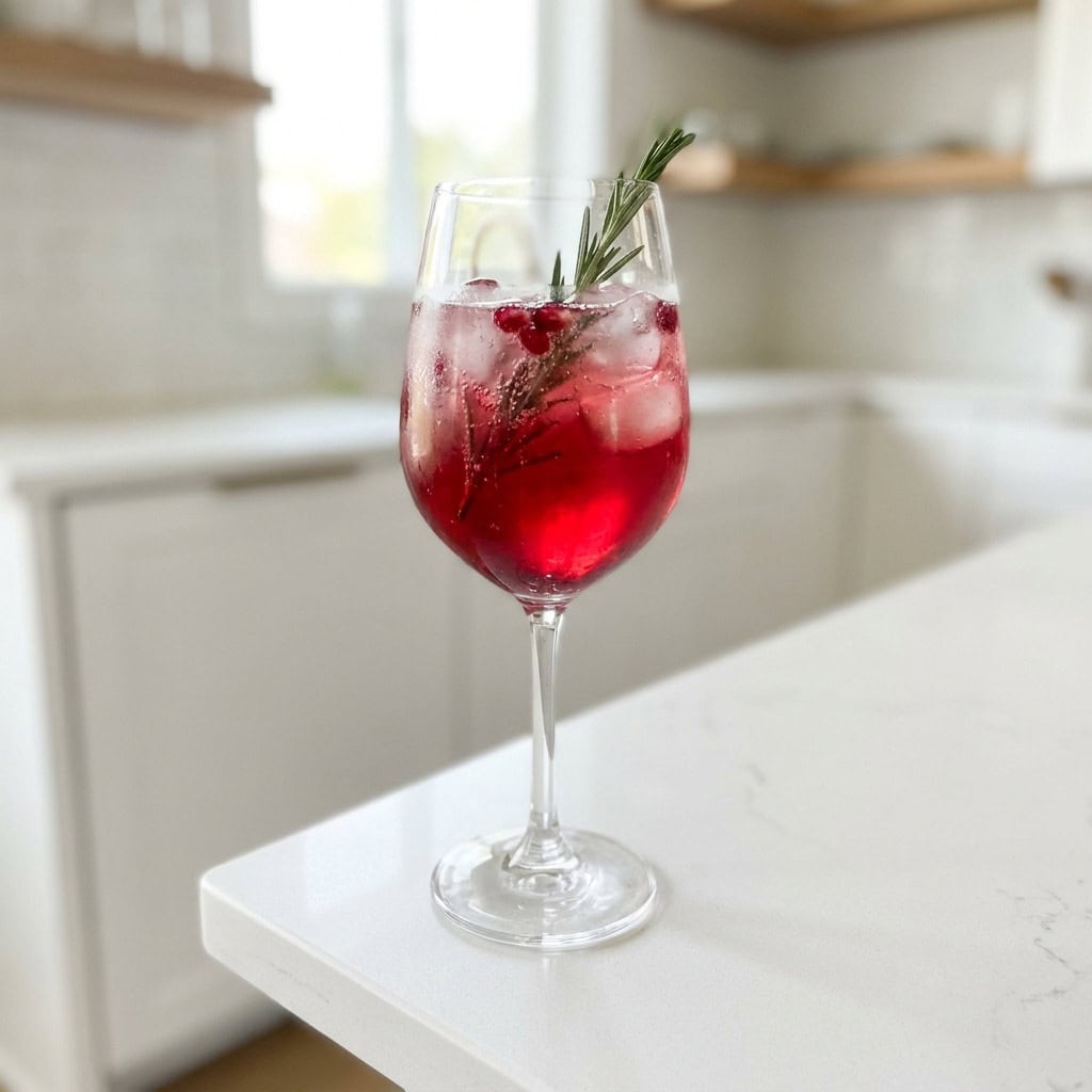 Rosemary Pomegranate Spritz Cocktail Recipe