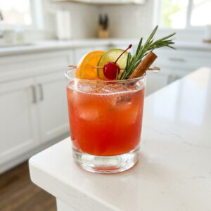 Rosemary Spiced Rum Punch Cocktail Recipe