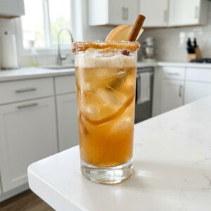 Salted Caramel Apple Cider Mocktail Recipe