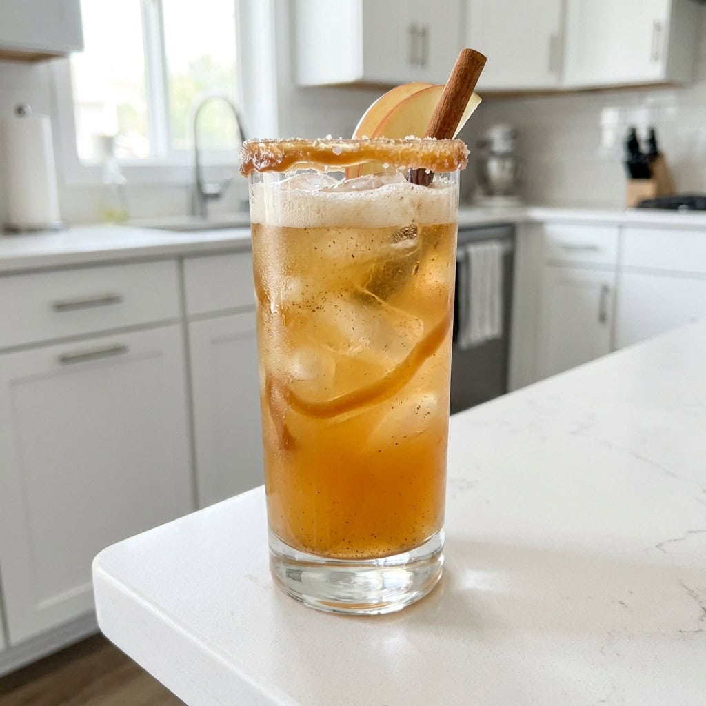 Salted Caramel Apple Cider Mocktail Recipe