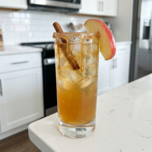 Salted Caramel Apple Fizz Mocktail Recipe
