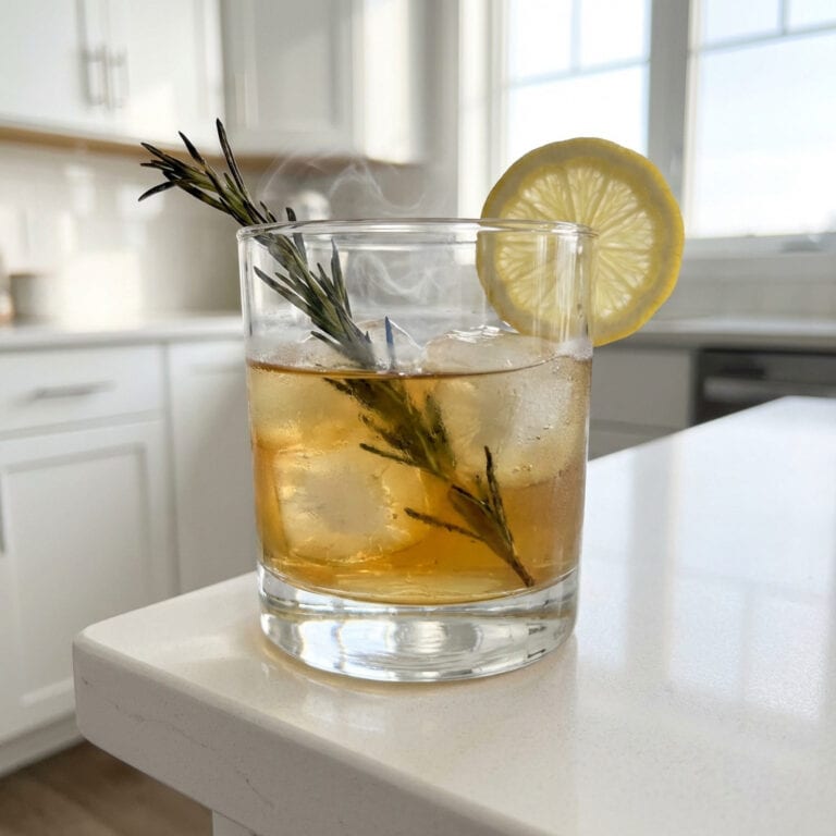 Smoked Rosemary Bourbon Lemonade Cocktail Recipe