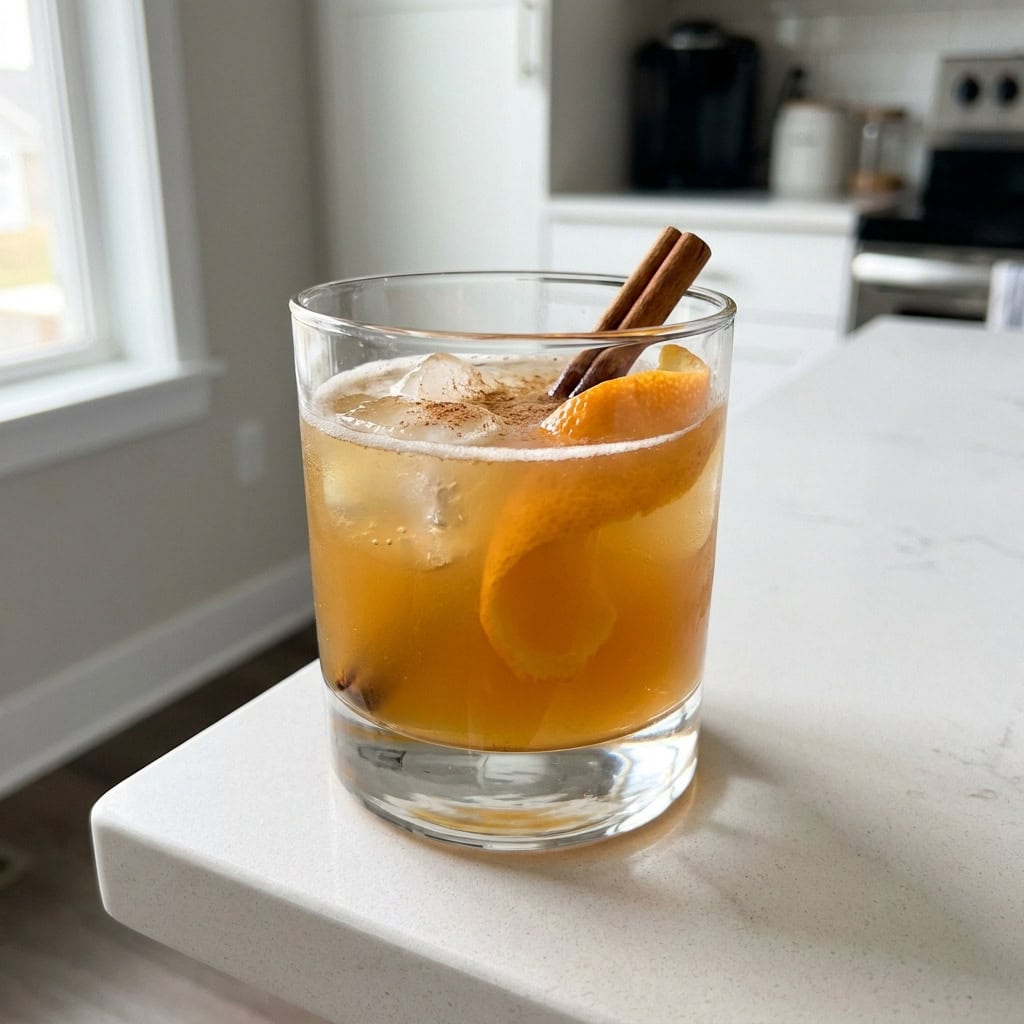 Smoky Maple Whiskey Cider Cocktail Recipe