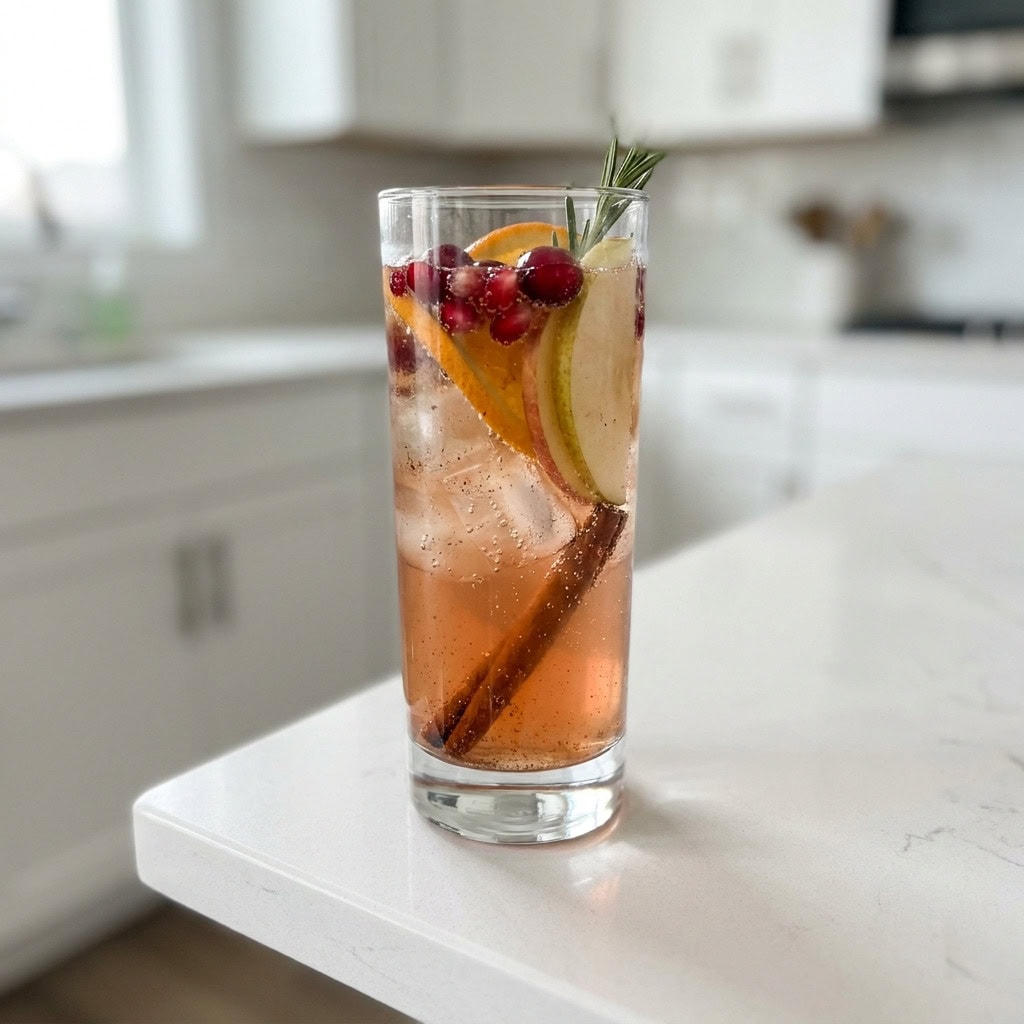 Sparkling Autumn Punch Mocktail Recipe