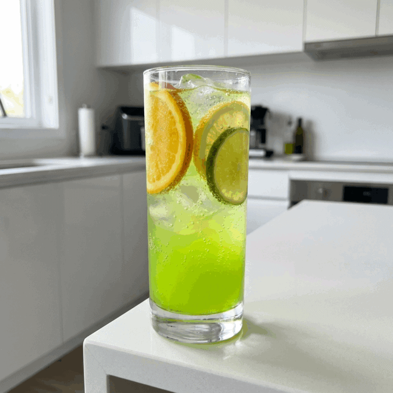 Sparkling Midori Punch Cocktail Recipe