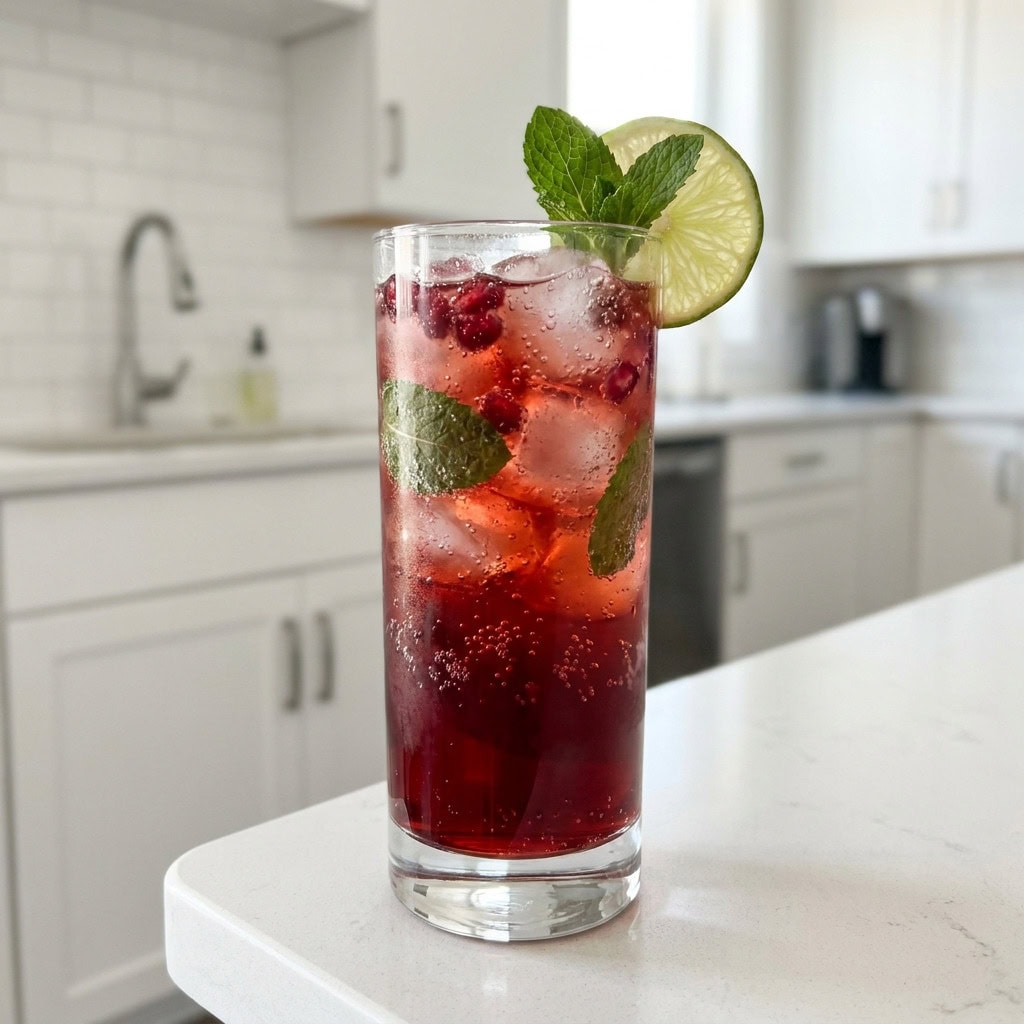 Sparkling Pomegranate Delight Mocktail Recipe