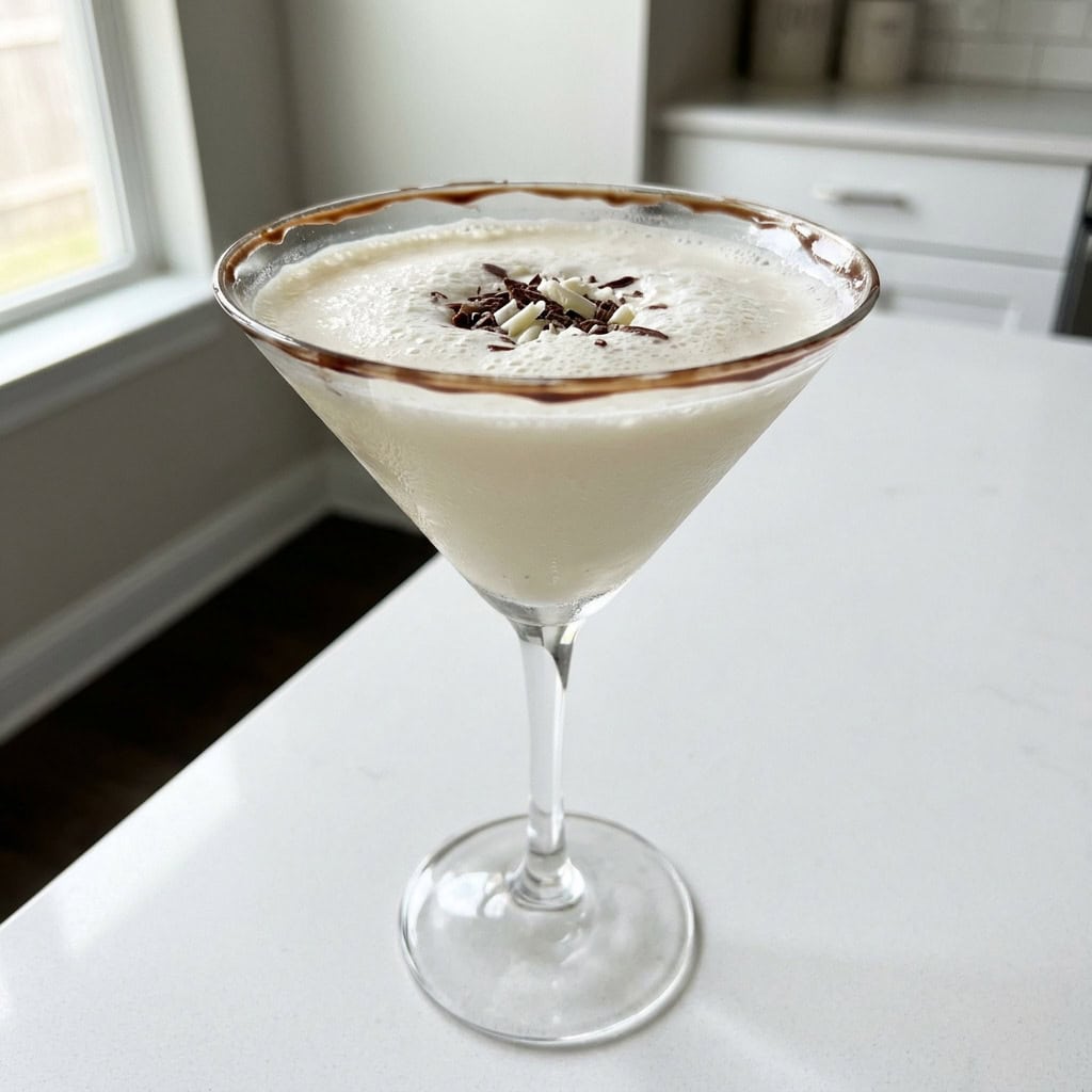 Sparkling White Chocolate Martini Cocktail Recipe