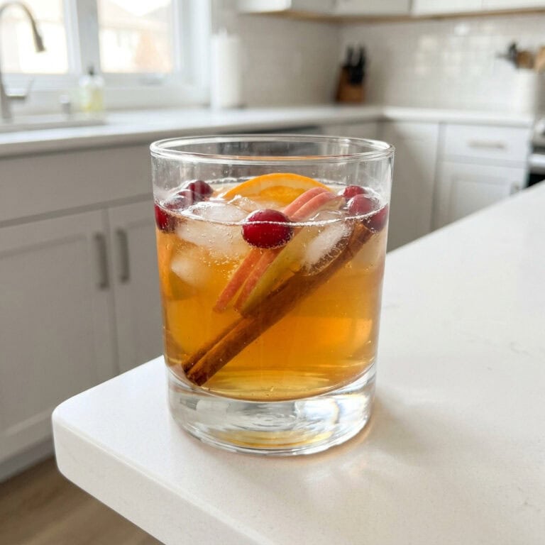 Spiced Apple Cider Bourbon Punch Cocktail Recipe