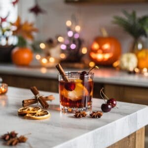 Spiced Cherry Whiskey Sour Cocktail Recipe
