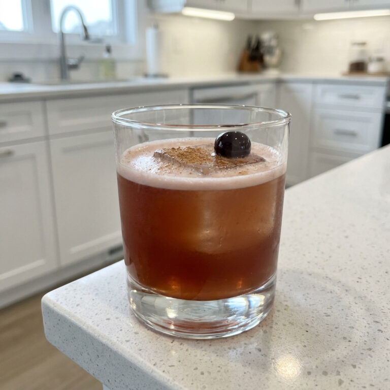 Spiced Cherry Whiskey Sour Cocktail Recipe