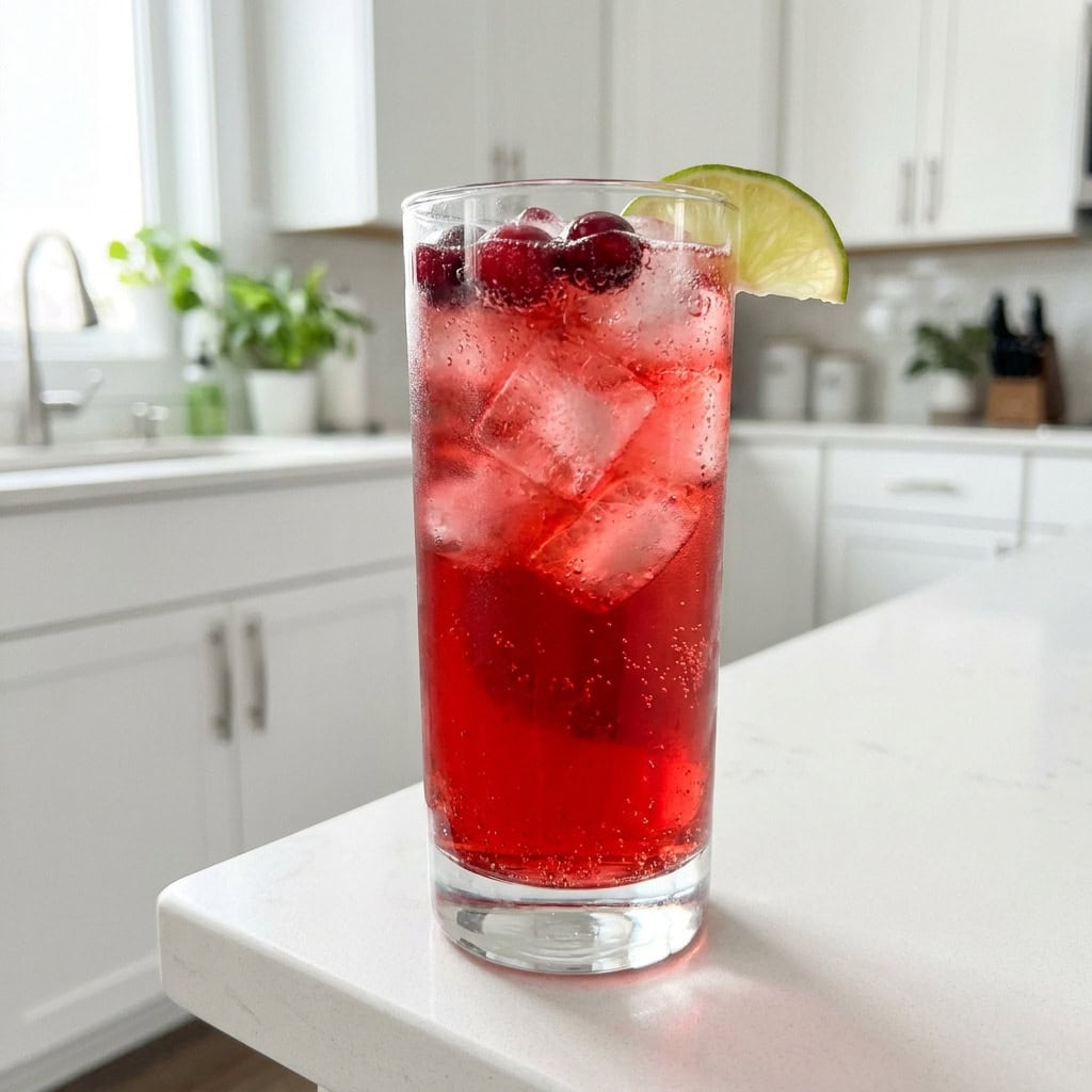 Spiced Cranberry Ginger Beer Fizz Cocktail Recipe