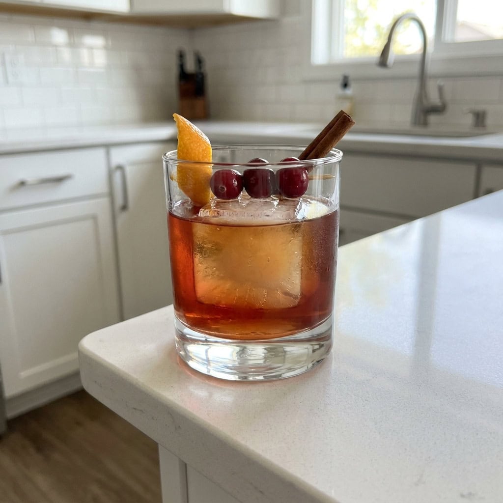 Spiced Cranberry Old Fashioned Cocktail Recipe