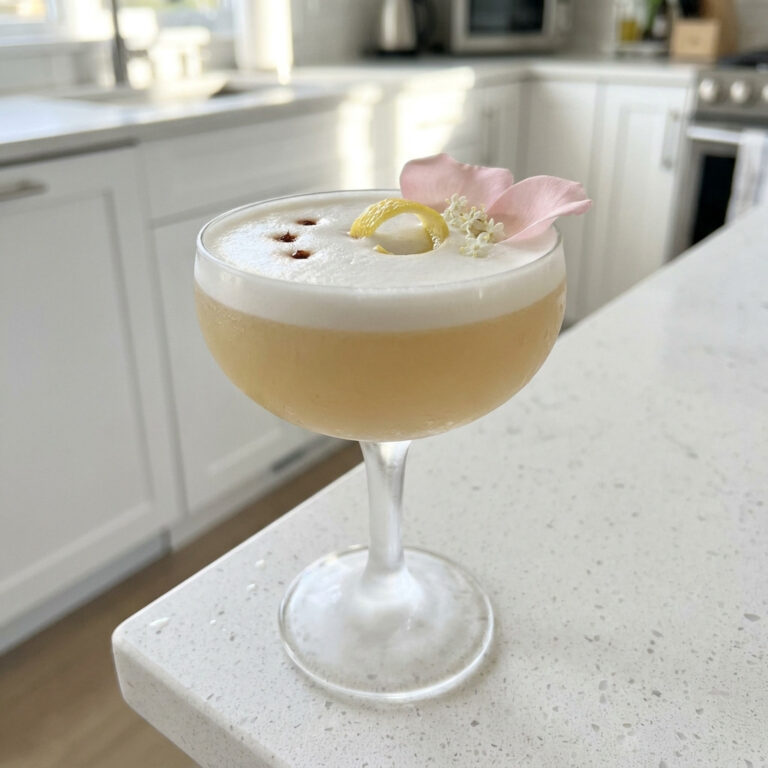 Spiced Elderflower Sour Cocktail Recipe