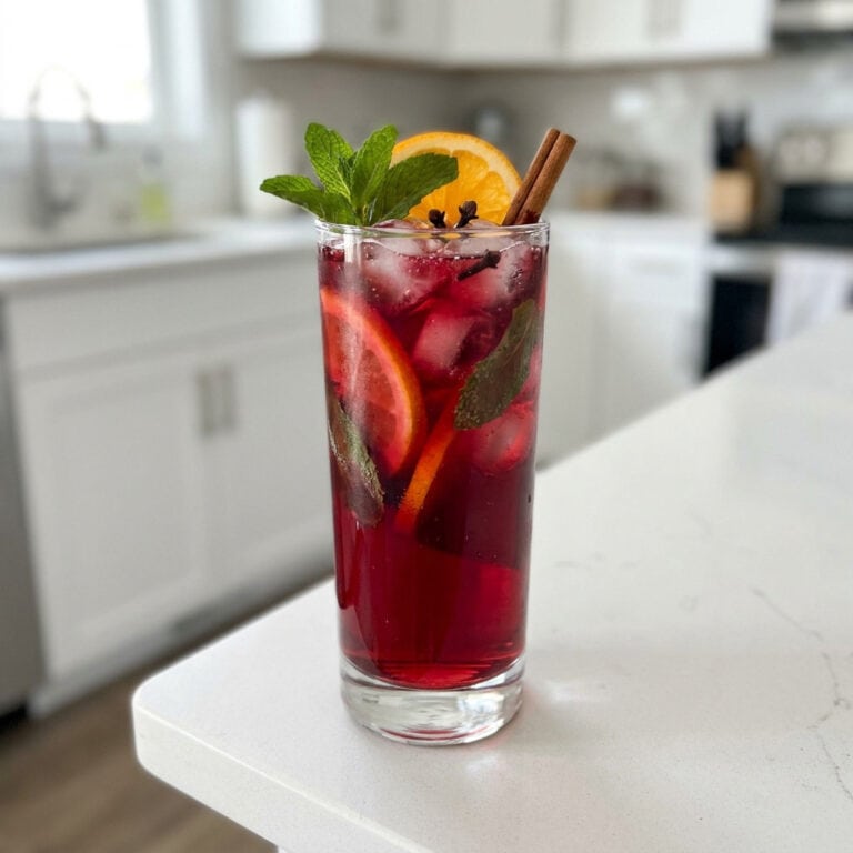 Spiced Hibiscus Tea Mocktail Recipe