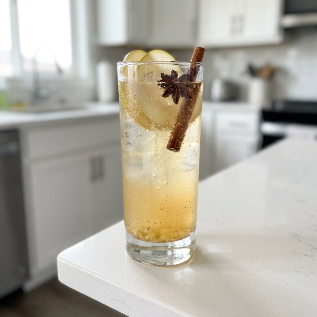 Spiced Pear Cooler Mocktail Recipe