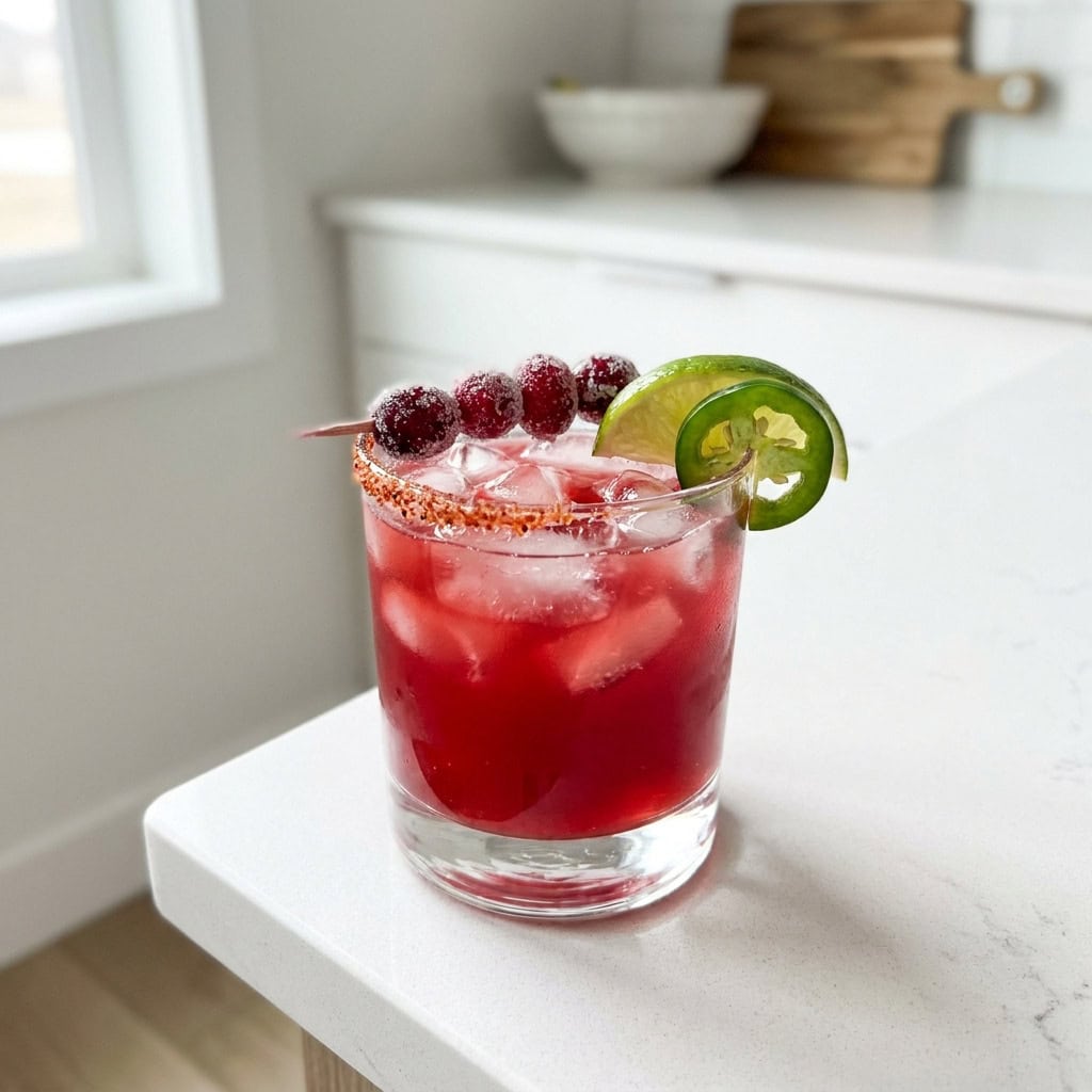 Spicy Cranberry Margarita Cocktail Recipe