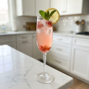 Strawberry Champagne Lemonade Cocktail Recipe