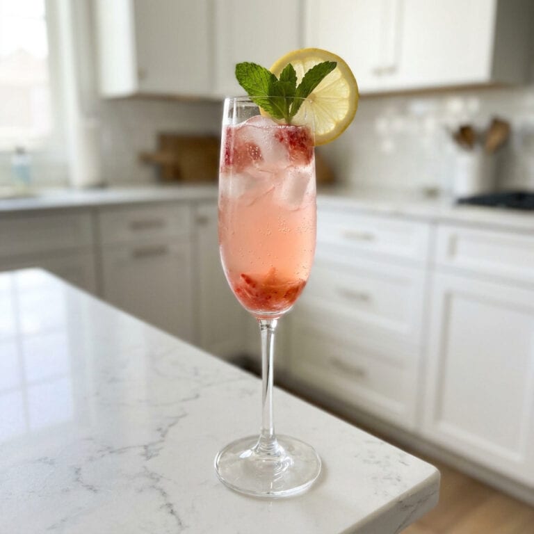 Strawberry Champagne Lemonade Cocktail Recipe