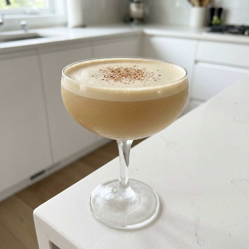 Vanilla Bean Whiskey Flip Cocktail Recipe