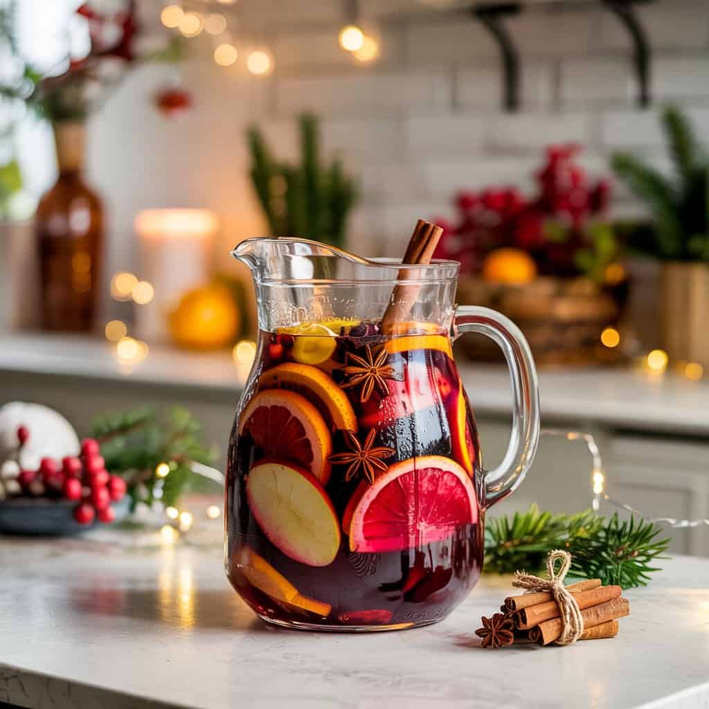 Winter Spice Sangria Cocktail Recipe