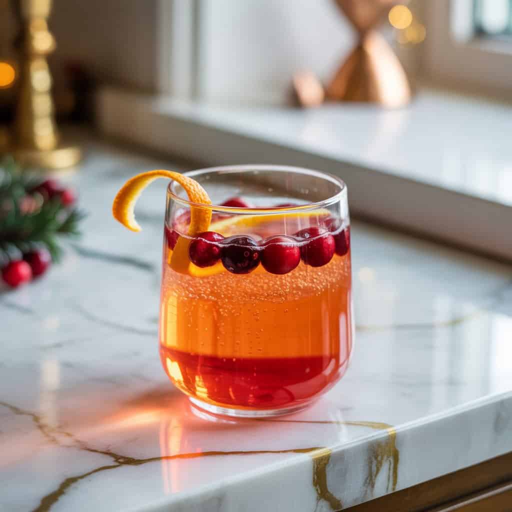 Orange Cranberry Gin Fizz Cocktail Recipe