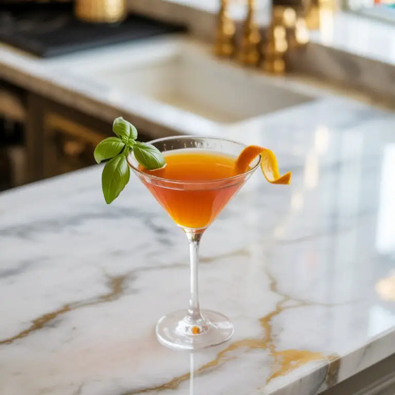 Orange Basil Martini Cocktail Recipe