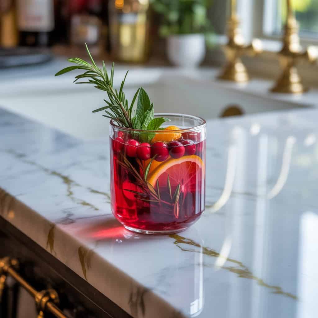 Spiced Pimms and Cranberry Cocktail Recipe