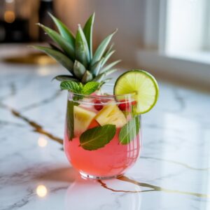 Pink Pineapple Mojito Cocktail Recipe