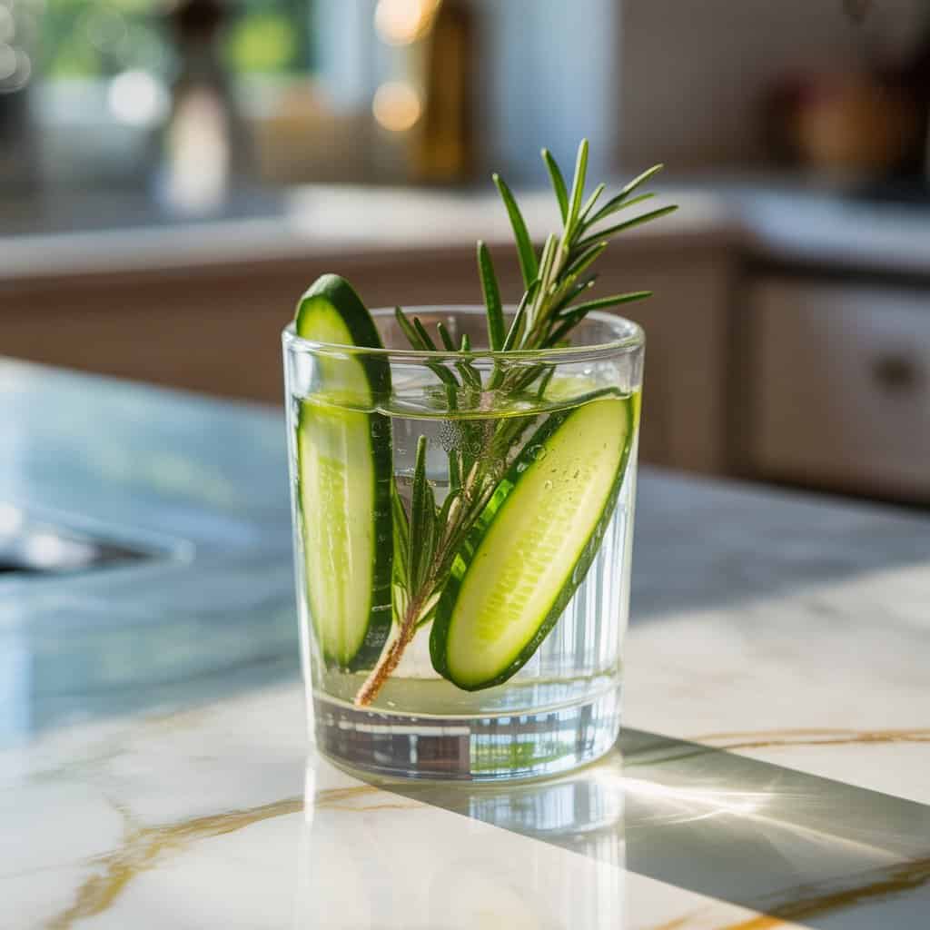 Rosemary Cucumber Gin Cooler Cocktail Recipe