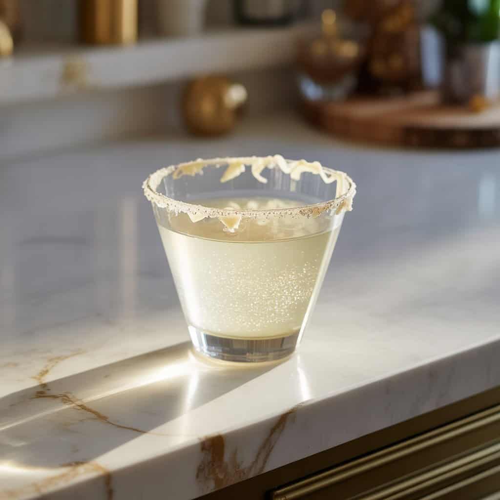 Sparkling White Chocolate Martini Cocktail Recipe