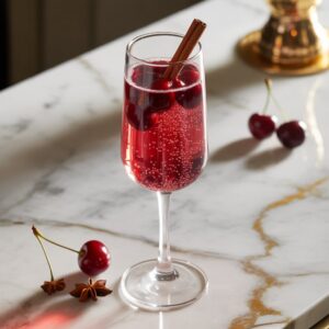 Spiced Cherry Sparkling Cocktail Recipe