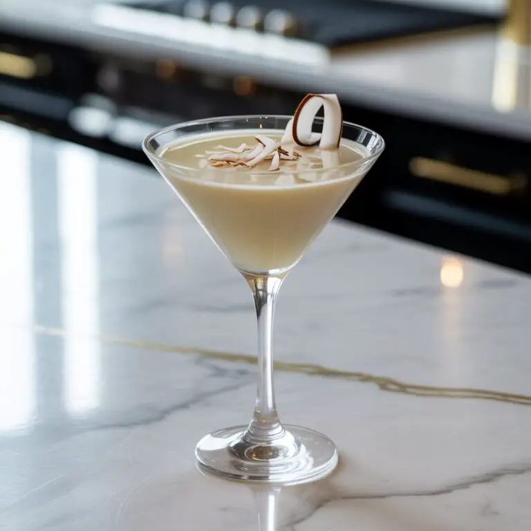 Coconut White Chocolate Martini Cocktail Recipe