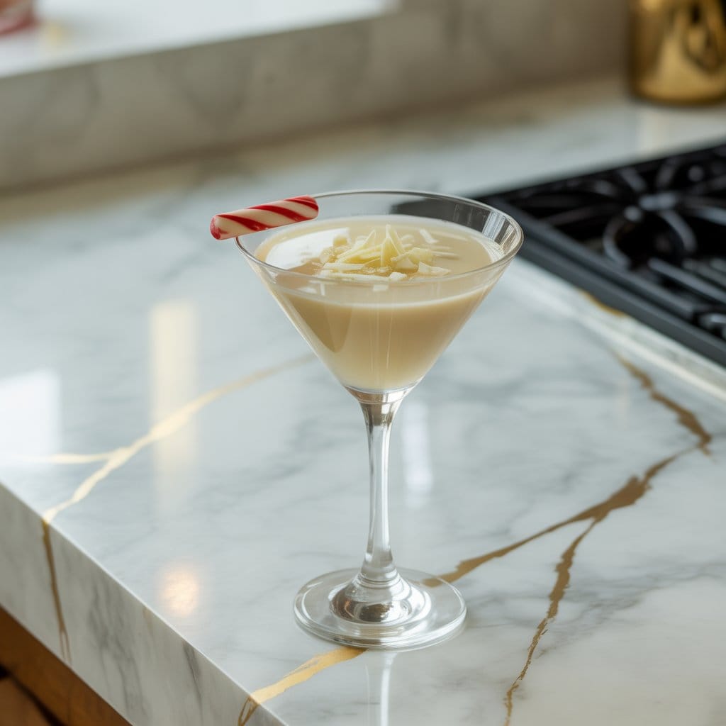 Peppermint White Chocolate Martini Cocktail Recipe