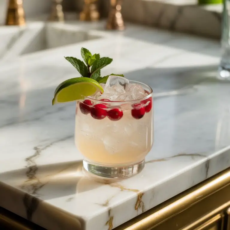 White Cranberry Caipirinha Cocktail Recipe