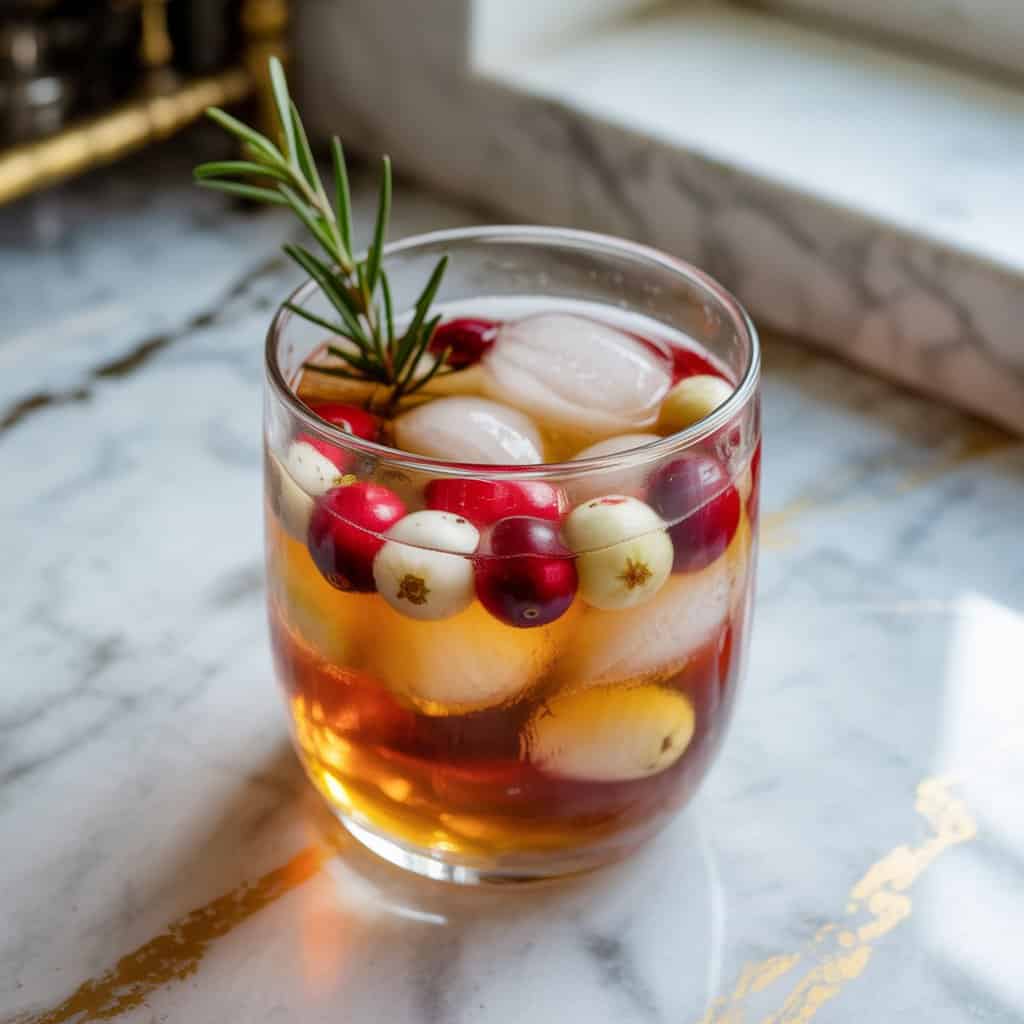 White Cranberry Bourbon Smash Cocktail Recipe