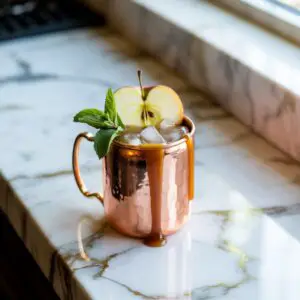 Caramel Apple Mule with Caramel Sauce Cocktail Recipe