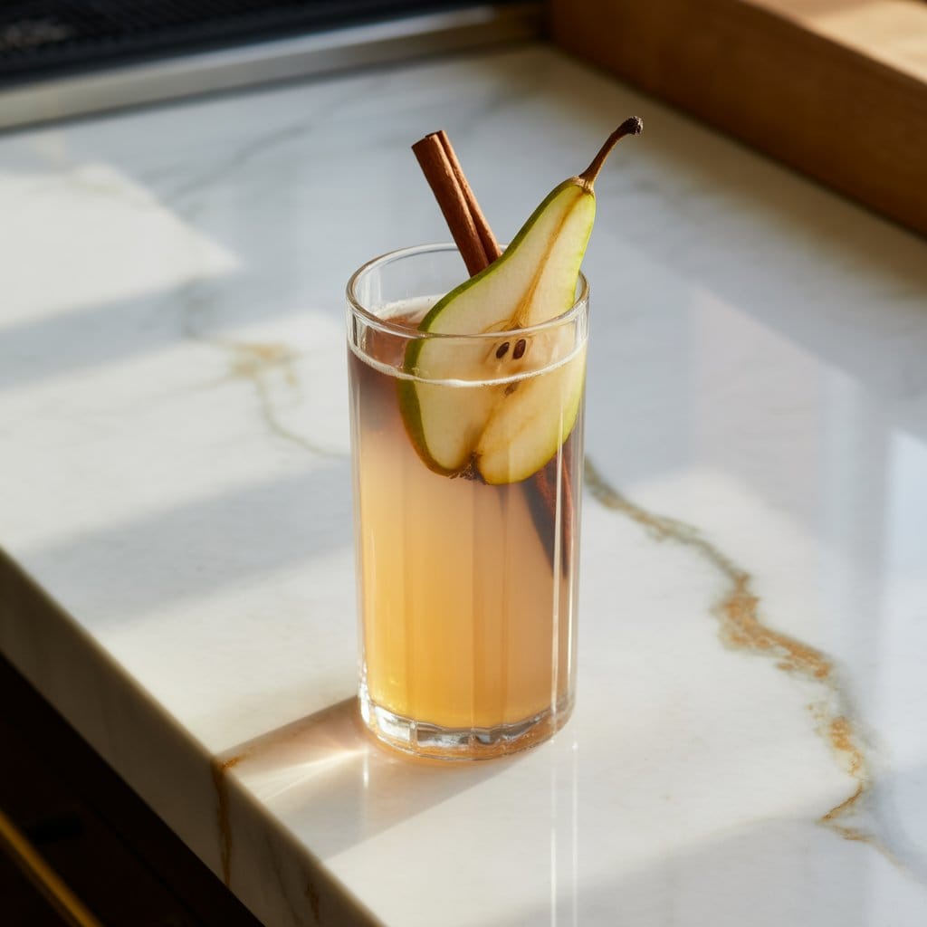 Spiced Pear Collins Cocktail Recipe